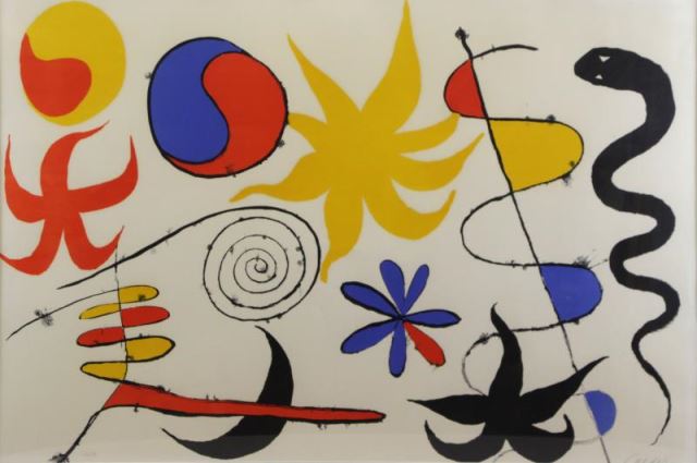 Appraisal: CALDER Alexander Lithograph Serpent in theStars Pencil signed lower right