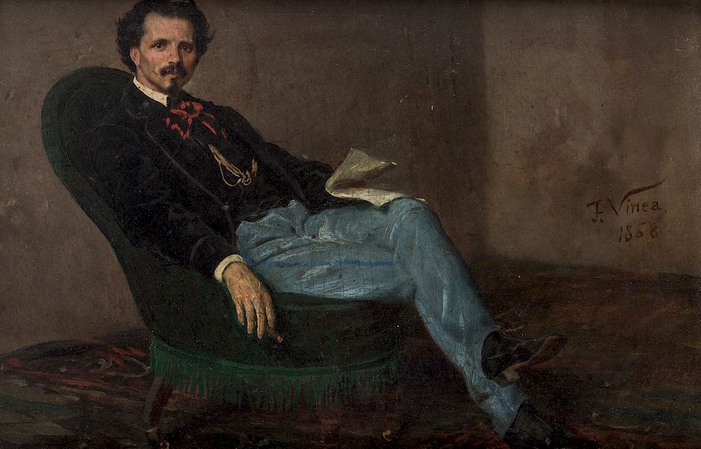 Appraisal: FRANCESCO VINEA ITALIAN - FRANCESCO VINEA ITALIAN - Seated Poet