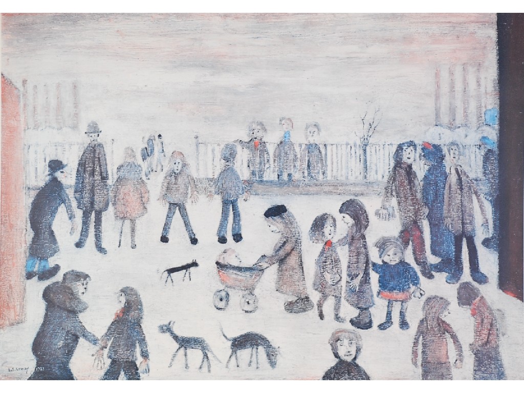 Appraisal: L S LOWRY LIMITED EDITION COLOURED PRINT The Park x