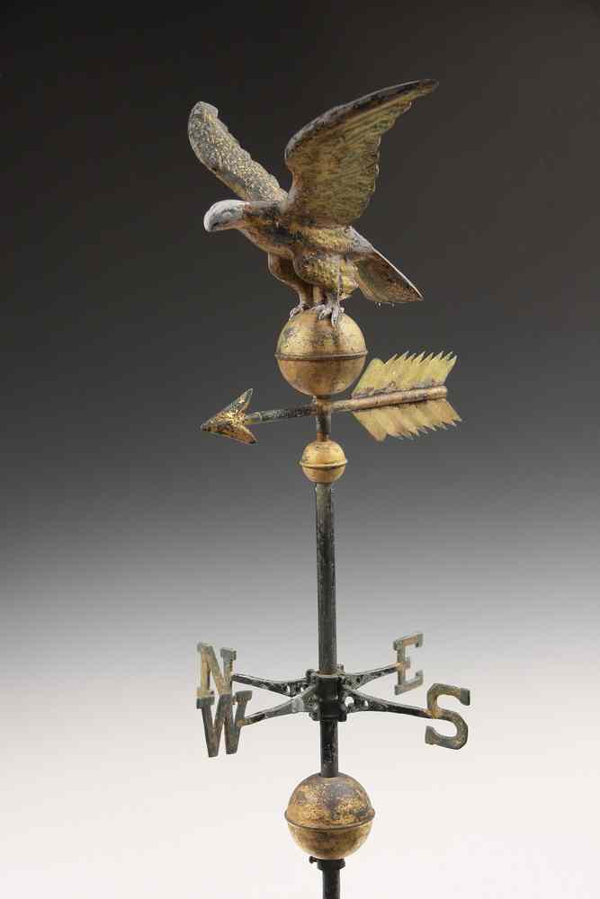 Appraisal: WEATHERVANE - Circa Diminutive Gilt Zinc Copper Weathervane from Vermont