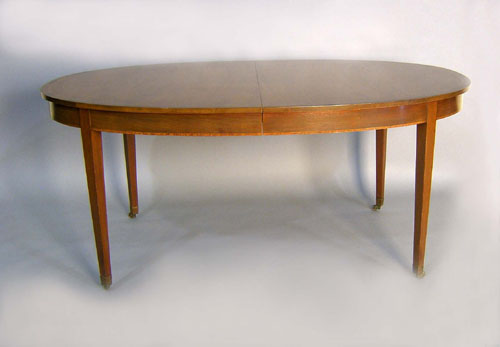 Appraisal: Hepplewhite style mahogany dining table h w d together with