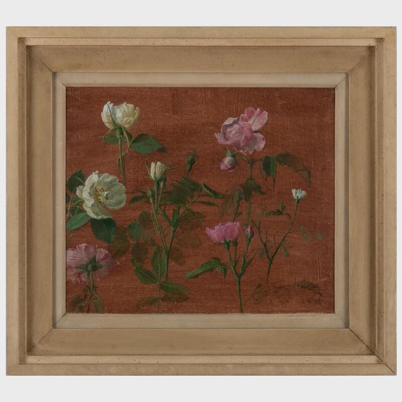 Appraisal: Carolyn Sergeant Poppies and Daisies Roses and Rosebuds Three oil