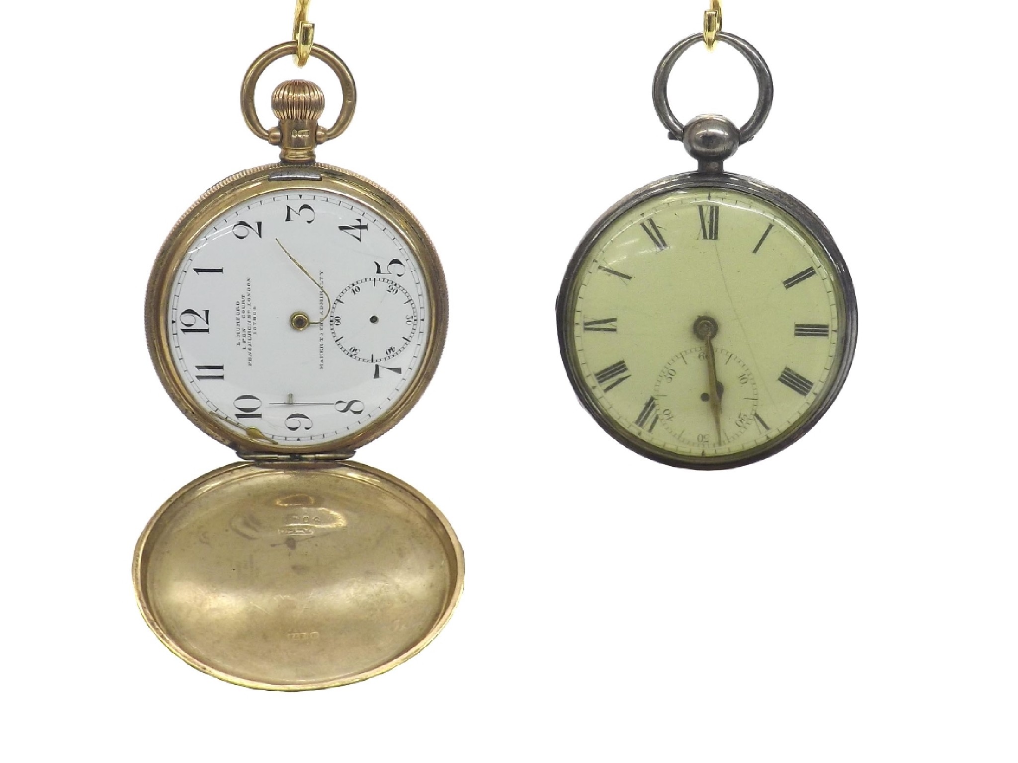 Appraisal: ct lever hunter pocket watch Birmingham the frosted three-quarter plate