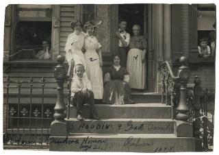 Appraisal: Houdini Harry Ehrich Weiss Houdini Family Photograph Circa Houdini peeks