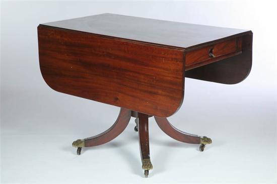 Appraisal: LATE CLASSICAL PEMBROKE TABLE American nd quarter- th century mahogany