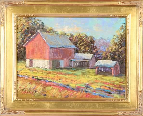 Appraisal: Richland Barn oil on board x SLL Lukens titled verso