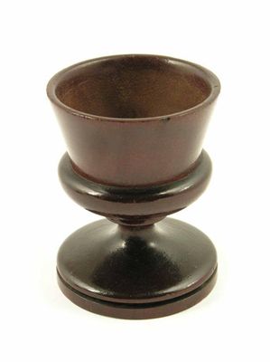 Appraisal: An early th century turned treen goblet of thistle shape