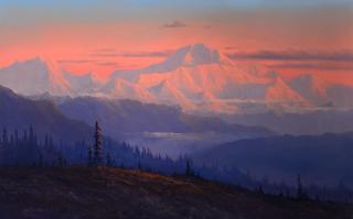 Appraisal: Ernest Robertson b Mount Denali oil on canvas x inches