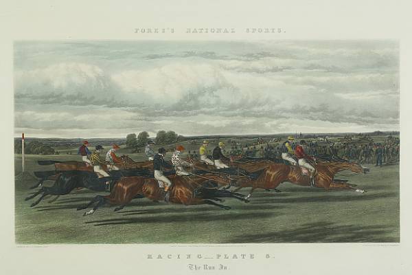 Appraisal: A set of four English sporting prints Fores's National Sports