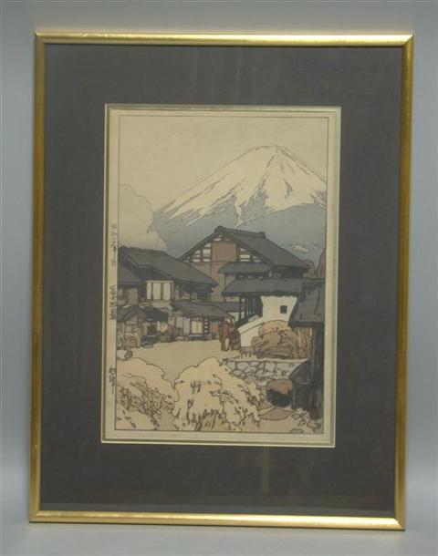 Appraisal: FUJI FROM FUNATSU Hiroshi Yoshida - printed title and signature