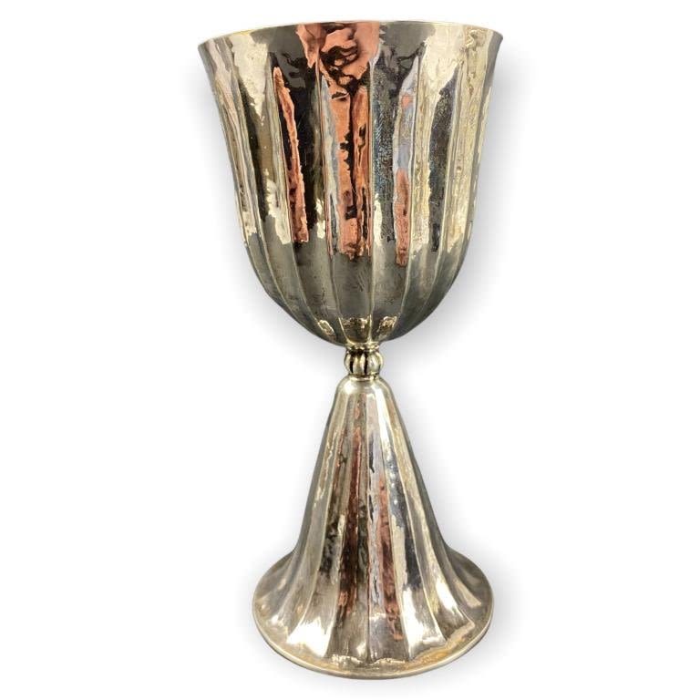 Appraisal: Buccellati Sterling Silver Hammered GobletHeight Diameter Weight ozt Goblet is