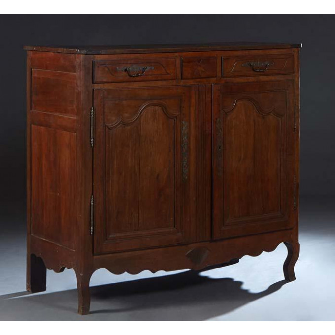 Appraisal: French Provincial Louis XV Style Carved Cherry Sideboard early th