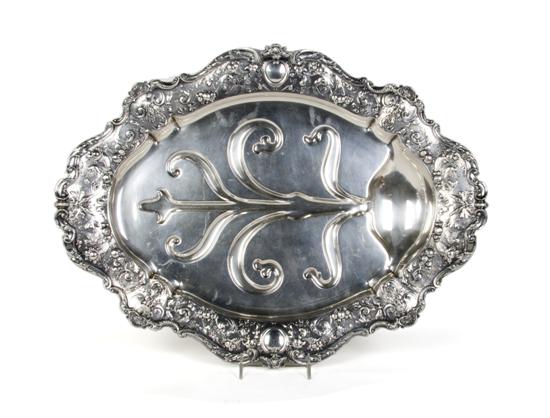 Appraisal: An American Sterling Silver Meat Platter Gorham Width inches