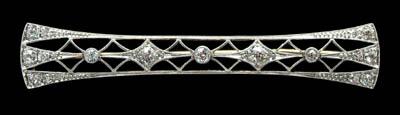 Appraisal: Vintage diamond and platinum pin old mine cut diamonds estimated