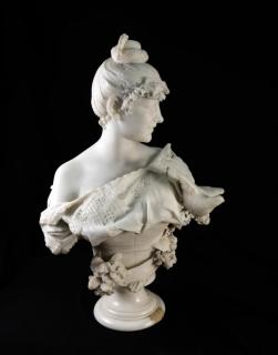 Appraisal: Marble Sculpture of Female Bust Marble sculpture of a female