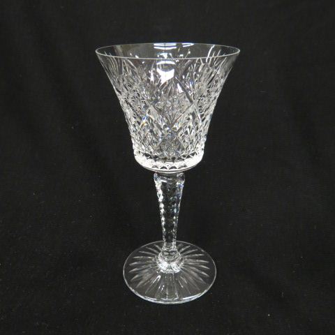 Appraisal: Fine Cut Crystal Wine Goblets diamond fan style with cut