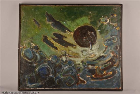 Appraisal: Antonio Guanse - Spanish Moonlight Oil on canvas Signed lower