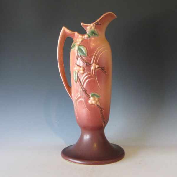 Appraisal: Roseville Snowberry ewer in pink and mauve Marked Roseville USA