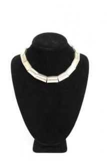 Appraisal: Mexican Modernist Sterling Silver Choker Necklace In the manner of