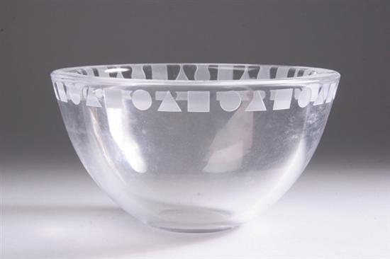 Appraisal: JAPANESE SASAKI CUT CRYSTAL BOWL - in diam PROVENANCE Estate