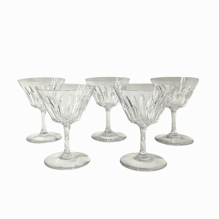 Appraisal: Baccarat Crystal Sorbert Glasses Baccarat Crystal Sorbert Glasses Signed at