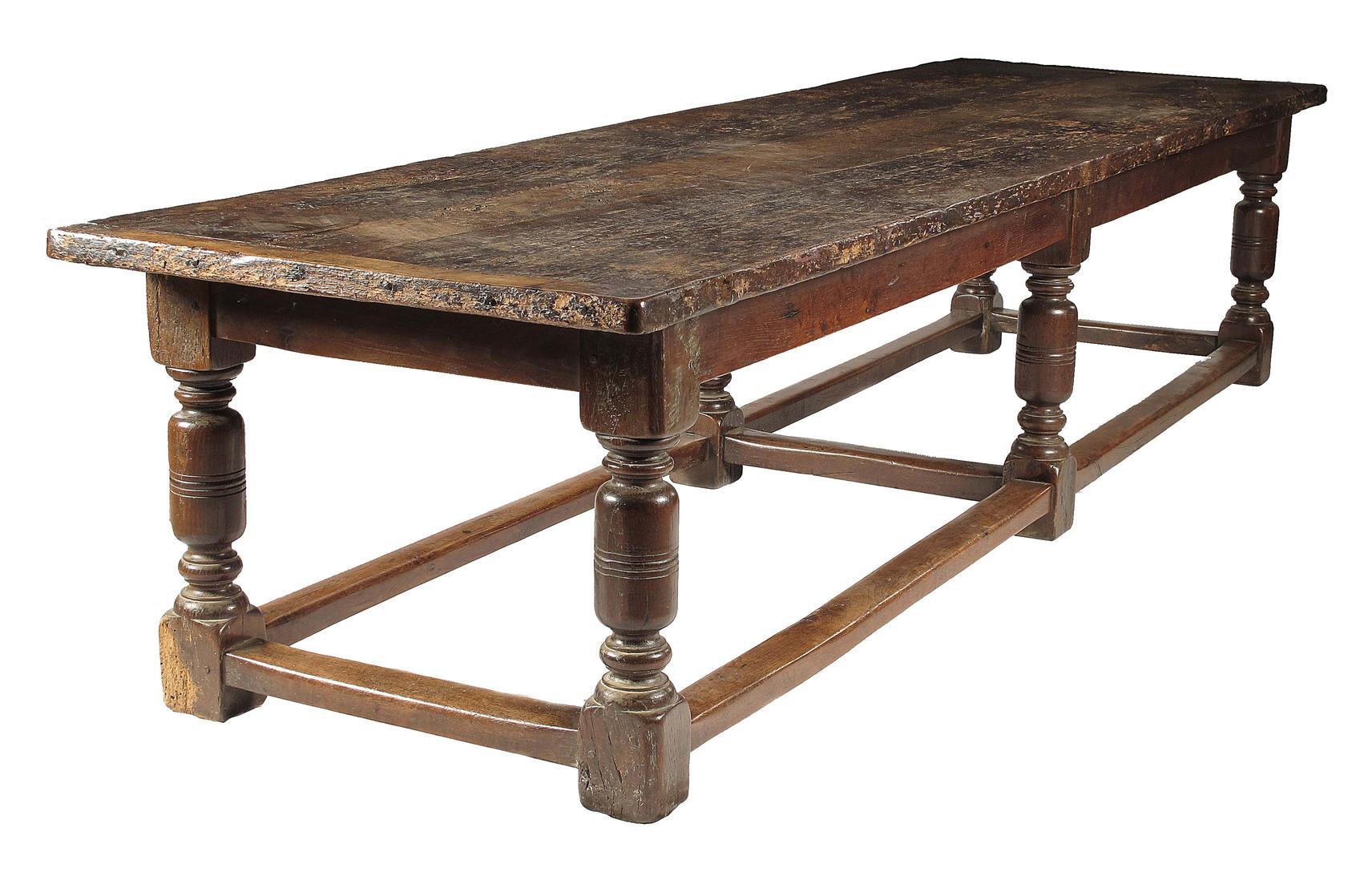 Appraisal: A large oak refectory table