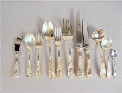 Appraisal: S Kirk Sons Rose sterling silver flatware service pattern introduced