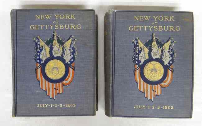 Appraisal: Lot early books ''New York At Gettysburg July - -