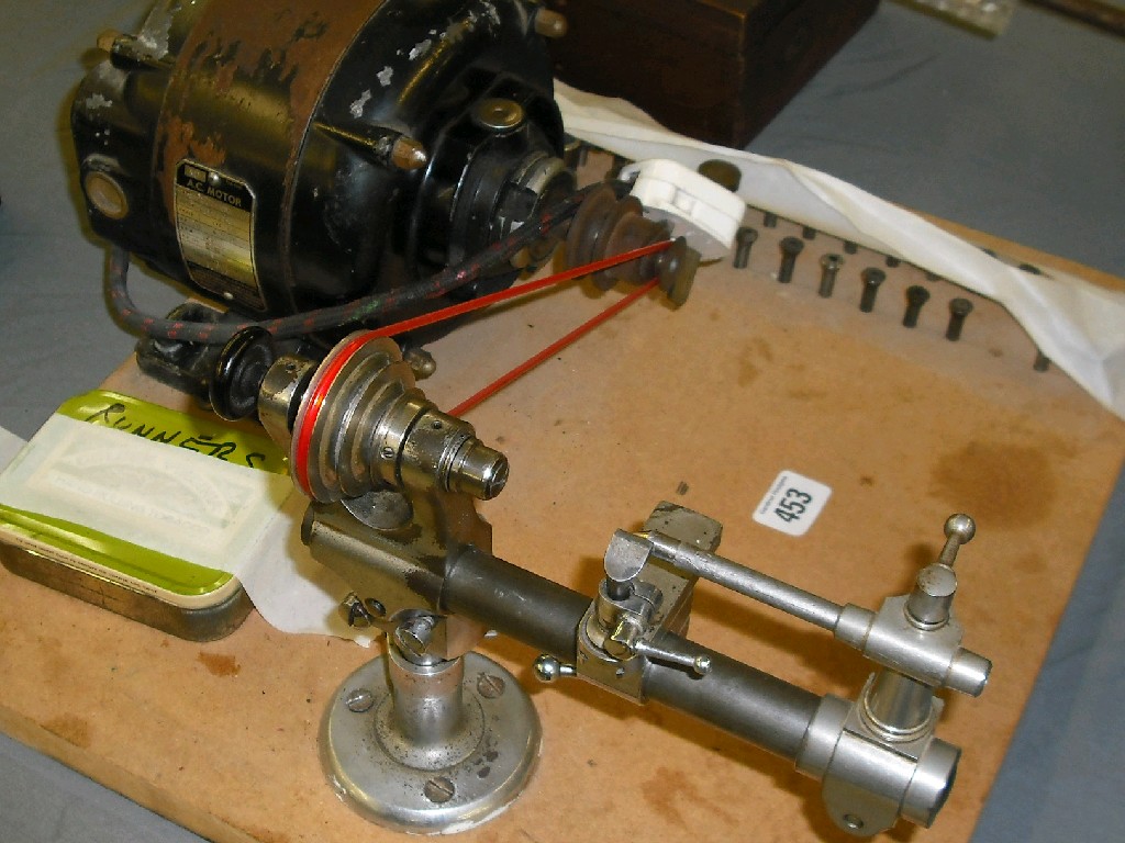 Appraisal: mm electric lathe also a box of various tools