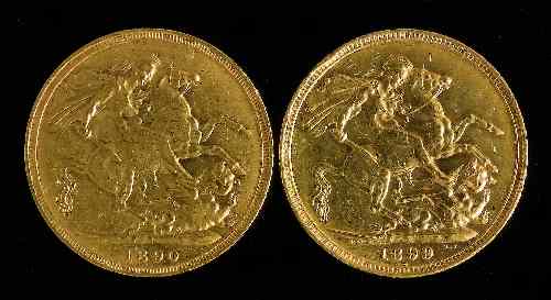 Appraisal: Two Victoria Sovereigns - Jubilee Head and Old Head both