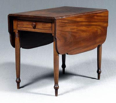 Appraisal: Virginia Federal drop leaf table mahogany with pine secondary two