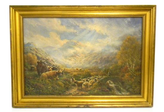 Appraisal: John Hughes English School th C oil on canvas depicting