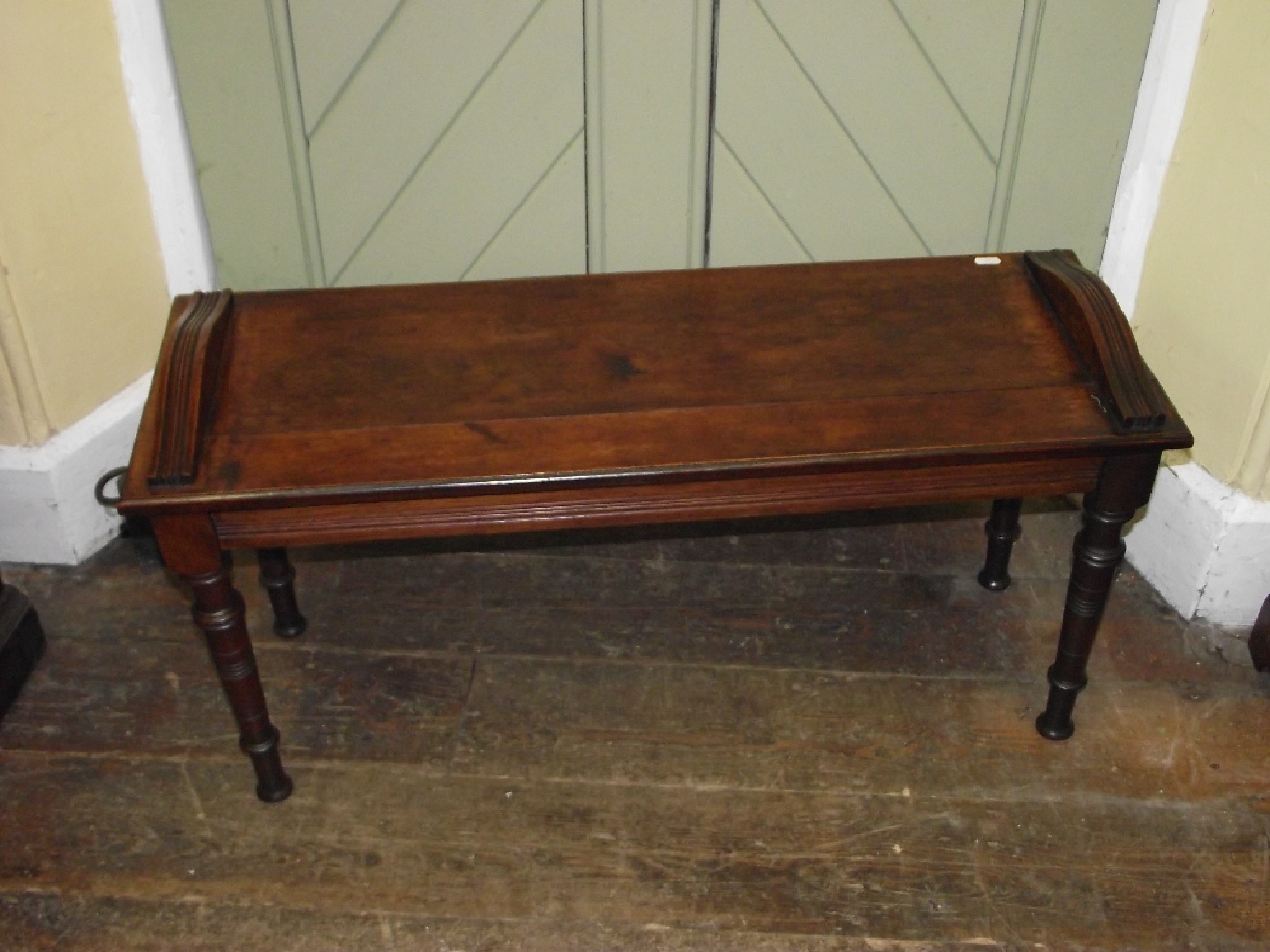 Appraisal: A late th century early th century oak hall bench