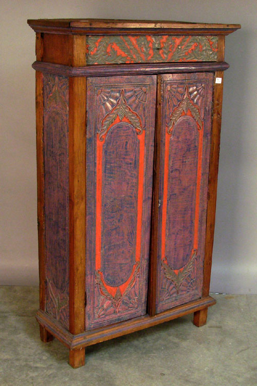 Appraisal: Painted Italian cabinet h x w