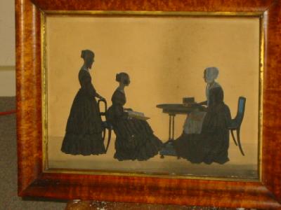 Appraisal: SIDNEY BEAUMONT th Century A Conversation Piece of Three Ladies