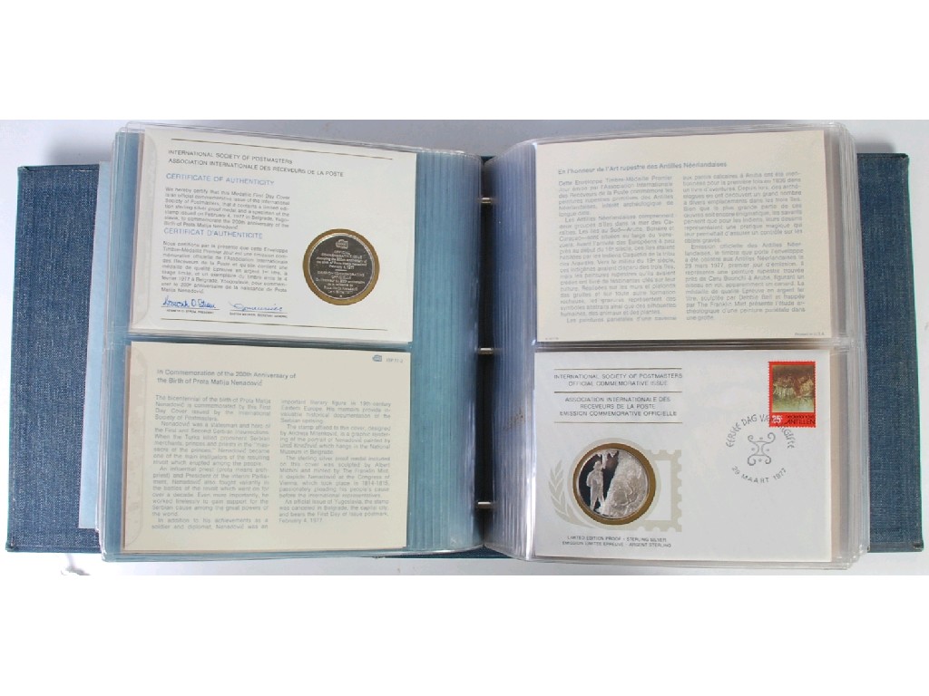 Appraisal: FOLDER CONTAINING LIMITED EDITION PROOF STERLING SILVER MEDALLIC FIRST DAY