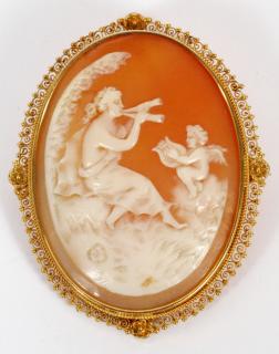 Appraisal: CAMEO KT GOLD BROOCH C CAMEO KT GOLD BROOCH C