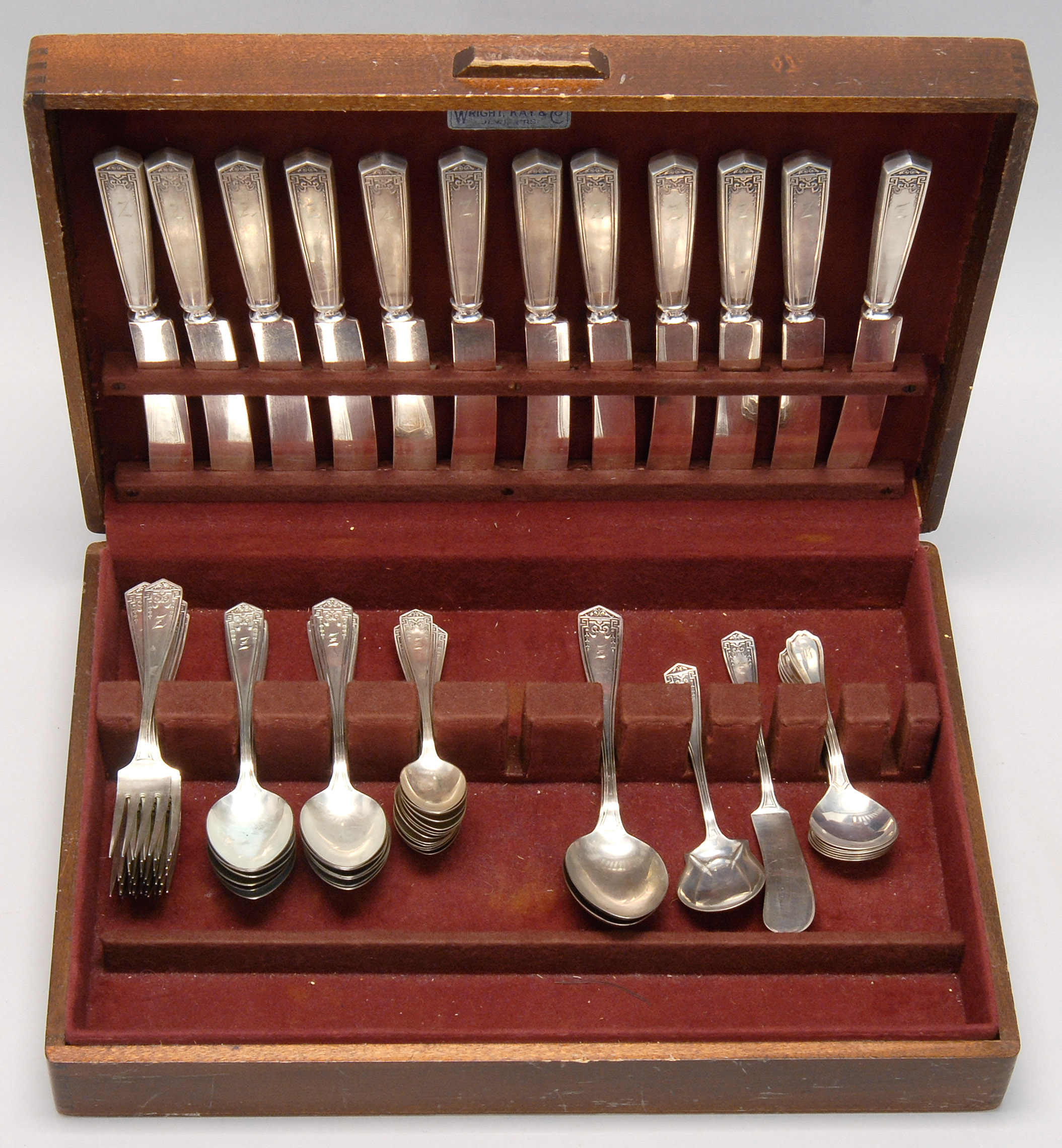 Appraisal: STERLING SILVER FLATWARE SET BY SHIEBLER DIV OF INTERNATIONAL SILVER