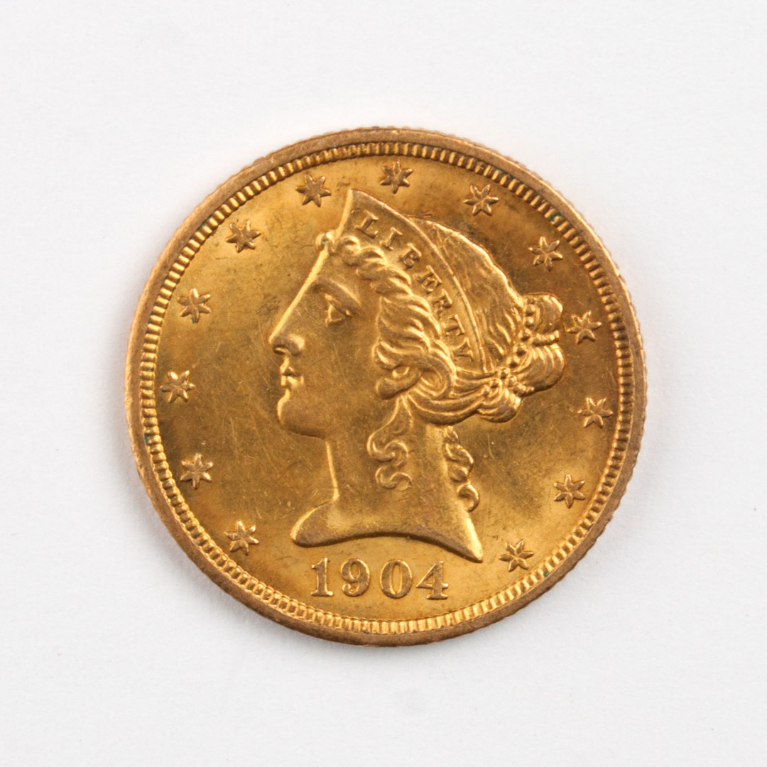 Appraisal: United States gold half eagle Coronet type MS-