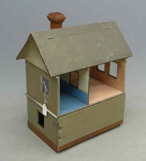 Appraisal: Vintage painted two story doll house '' W '' D