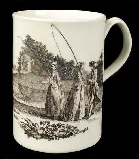 Appraisal: A Worcester transfer-printed mug printed in black with the 'Whitton