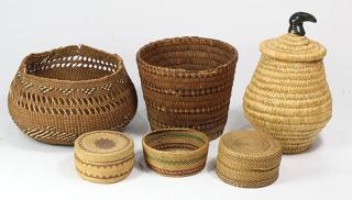 Appraisal: lot of Native American basketry group lot of Native American