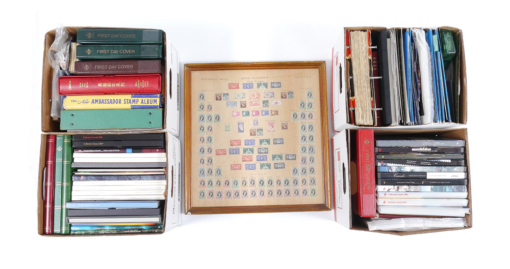 Appraisal: A LIFETIME COLLECTION OF STAMPS Primarily Canadian stamps with books