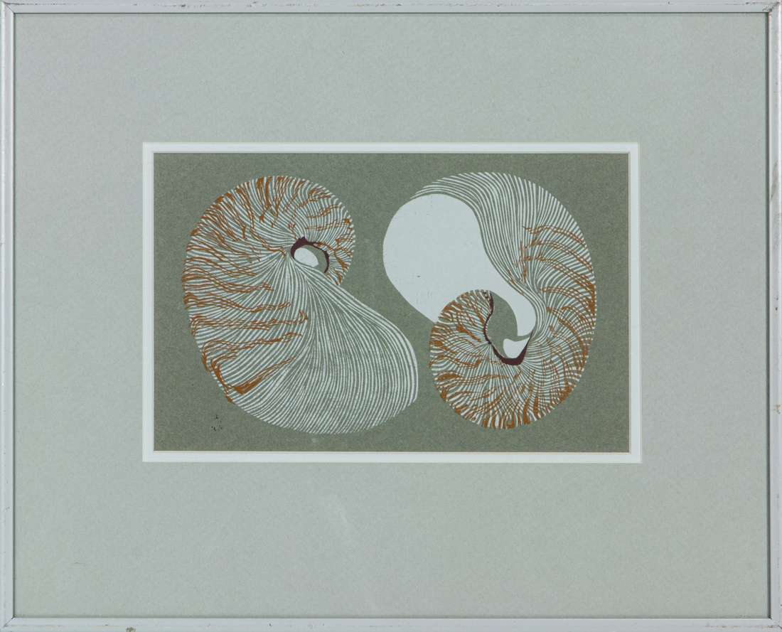 Appraisal: Sabina Yates American th century Untitled Shells relief print on