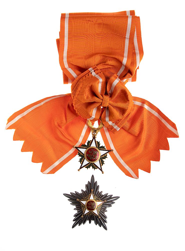 Appraisal: MOROCCO ORDER OF HUISSAM AL ALAWIT GRAND CROSS SET MOROCCO