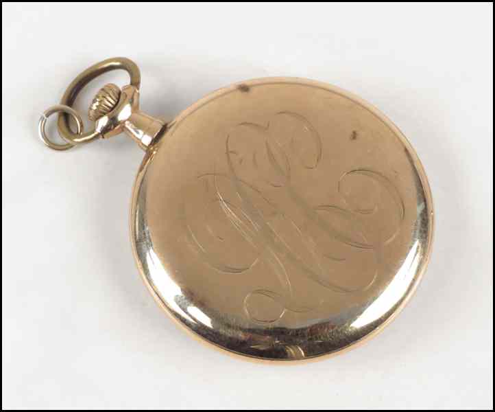 Appraisal: ILLINOIS WATCH COMPANY POCKET WATCH Bearing a monogrammed back cover