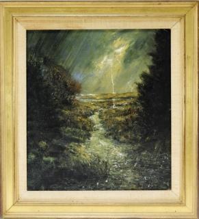 Appraisal: F Ronald Fowler Wetland Hailstorm O C Painting MASSACHUSETTS NEW