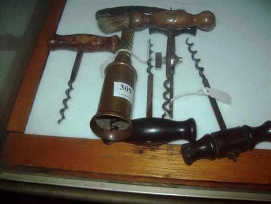 Appraisal: AN INTERESTING COLLECTION OF MID VICTORIAN CORK SCREWS