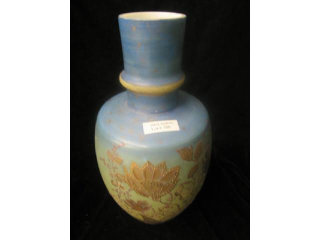 Appraisal: Victorian Art Glass Vase rich gold floral