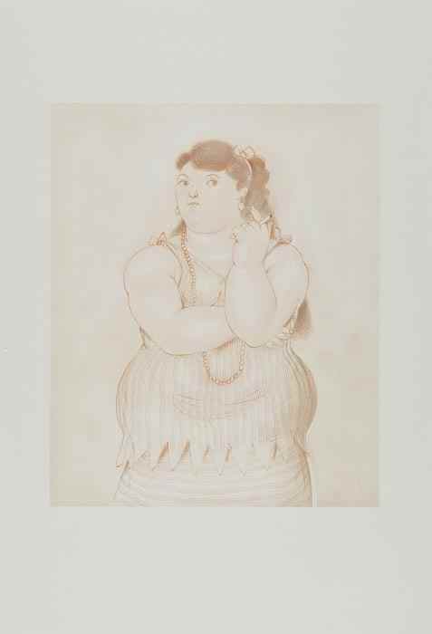 Appraisal: Fernando Botero b Mujer Fernando offset lithograph printed in colours